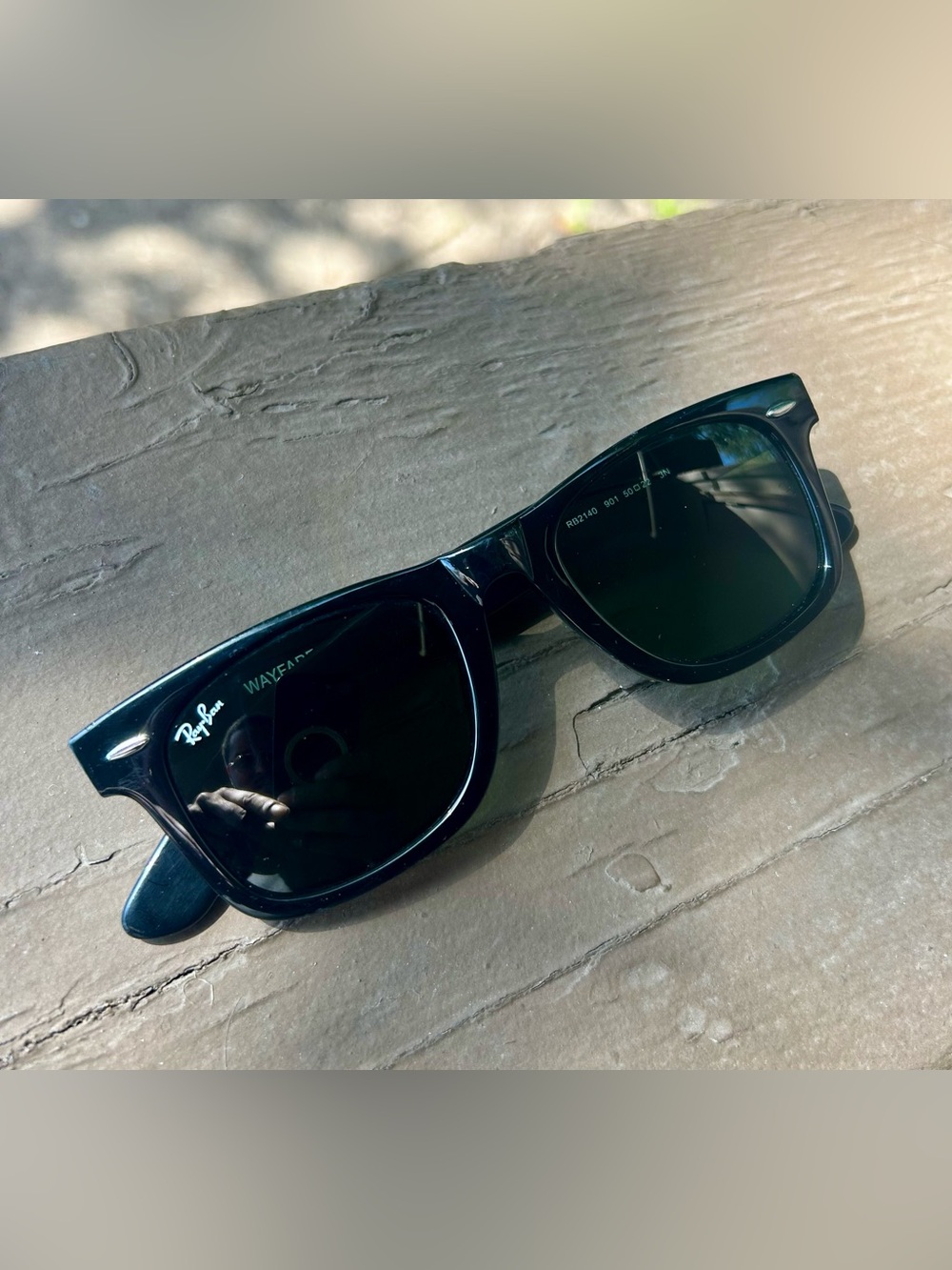 Ray-Ban Black Wayfarer-Style Sunglasses - Picture 2 of 6